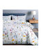 Darymex Set Huse Pentru Pilote 100% Bumbac 180x200cm Semi-dublu Cu Față De Pernă Albă