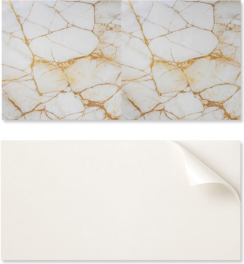 Vinyl Floor Sticker Kitchen Graphics 100x50 Cm Elegant Marble Design