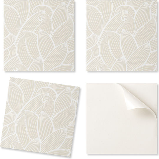 Vinyl Tile Stickers Hallway Thin Sheets Wavy Shapes 20x20x20 Cm