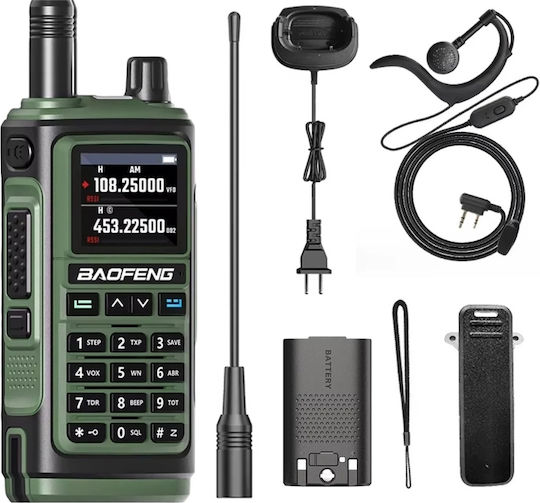 Baofeng Uv-17e Walkie Talkie 5W Cu Ecran Color În Culoare Verde