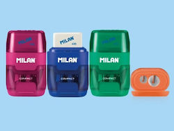 Milan Doppelter Radiergummi Anspitzer Blau