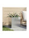 vidaXL Metallischer Silberner Blumentopf 50x30x40cm
