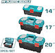Total Plastic Tool Case 3 Pieces