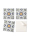Wandsticker & Wandgemälde Vinyl Floreale Keramisches Design 20x20x20 cm