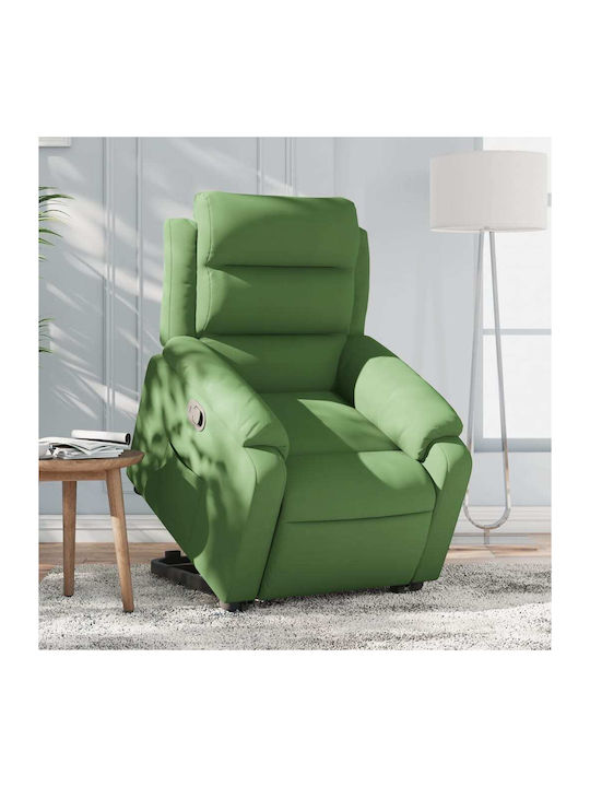 Relax Sessel mit Fußhocker Samt Hellgrün 75x92....