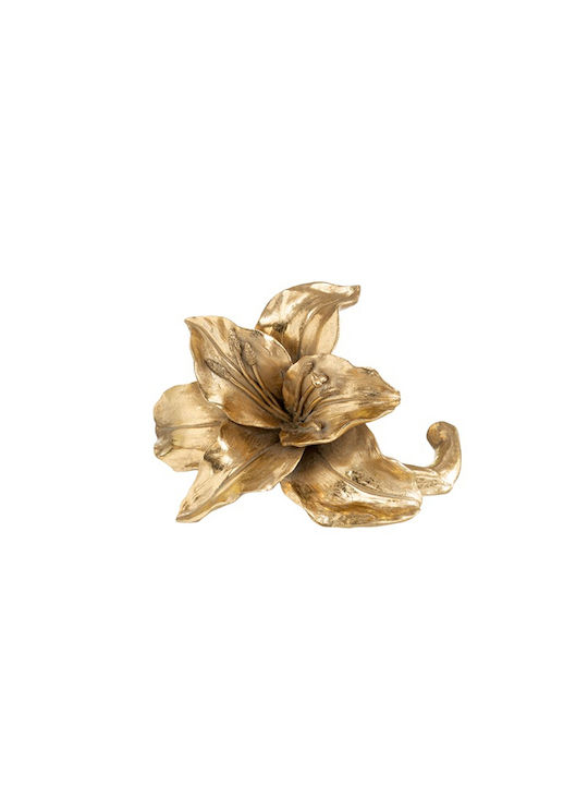 Decorativ Din Polirosină Floare Aurie 18,5x14x11,5 Zen 26.37.53167