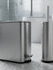 TnS Hotel Inox Bathroom Brush and Bin Set Soft Close 5lt Silver