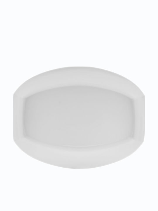 Ionia Cosmos Serving Platter Oval Porcelain White