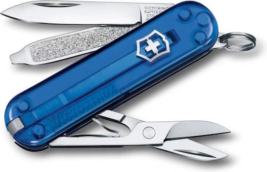 Victorinox Classic Sd Schweizer Armee-Messer Schlüsselanhänger 7 Werkzeuge Blau