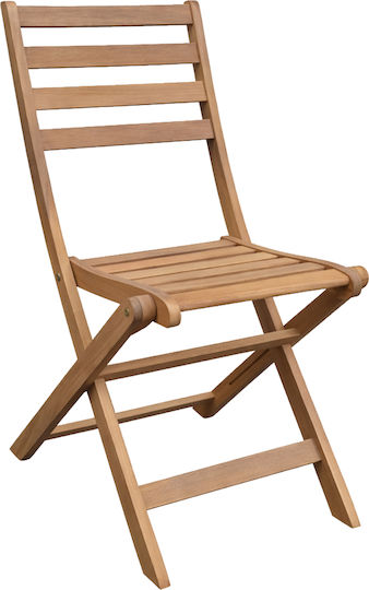 Outdoor Wooden Chair Muyen Natural 2 Pieces 45x54x85 cm