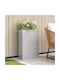 vidaXL Metallischer Blumentopf Silber 40x20x75cm