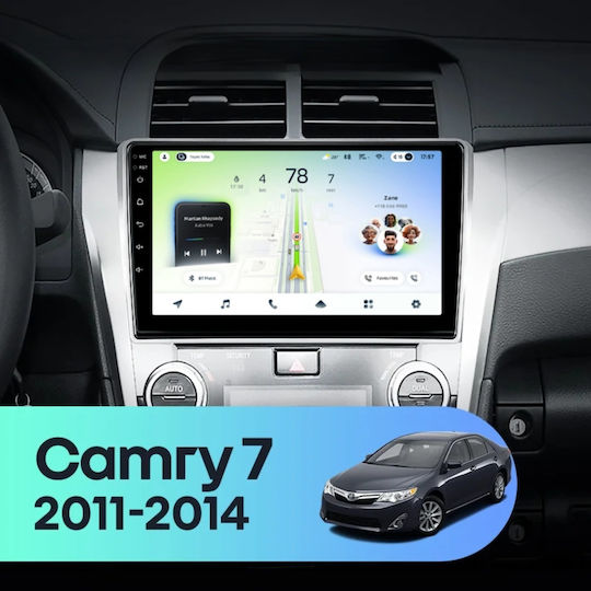 Teyes Ηχοσύστημα Αυτοκινήτου για Toyota Camry 2011-2014 (Bluetooth/USB/WiFi/GPS/Apple-Carplay/Android-Auto) με Οθόνη Αφής 10.2"