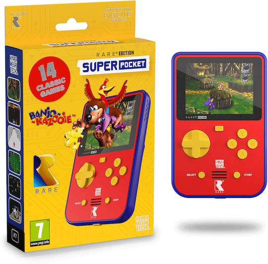 Evercade Hypermega Tech - Super Pocket Rare Edition Consolă Portabilă Electronică pentru Copii