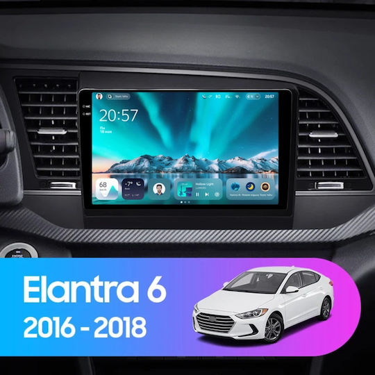 Teyes Cc4 Автомобилна Навигация Hyundai Elantra 6 2018-2020 6+64GB 9.5" QLED Octa-core 2.7GHz Android 4G Bluetooth 5.1 DSP Версия A
