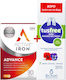 Iron Advance Active Iron 25mg 30 Capsules & Bionat Tusfree Herbal Syrup for Dry & Productive Cough & Immune System Support 150ml