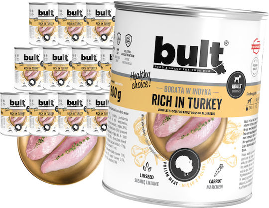 Bult Nasses Hundefutter Dose mit Türkei 12x800gr