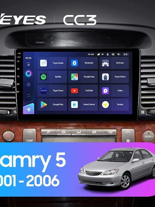 Teyes Cc4 Pro Navigație Auto Asistată Ai Toyota Camry 5 2001-2006 8+128gb 9.5" Qled Android 13 5g 7.1 Dsp Carplay