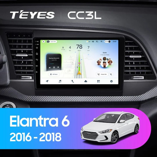 Teyes Cc4l Dts Car Navigation Hyundai Elantra 6 2018-2020 6+64gb 9" Qled Qualcomm 2ghz Android 4g Bluetooth 5.1 Dsp Variant A