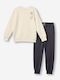 Kids Sweatpants Set Ecru