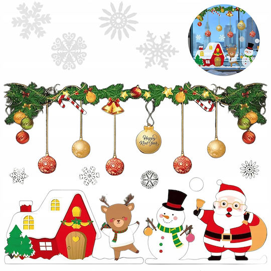 Christmas Stickers Decorative Window Santa Claus Christmas 2 Sets Decorative