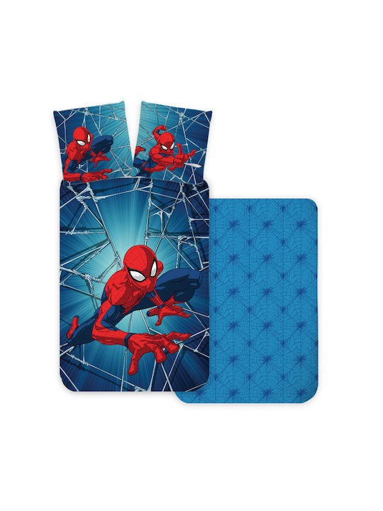 BrandMac Kinderbettlaken Einzel Baumwolle Spiderman 100x140cm