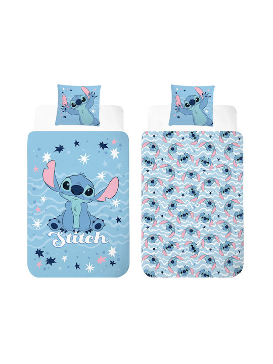 Disney Σετ Σεντόνια Μονά Βαμβακερά Stitch Stitc...