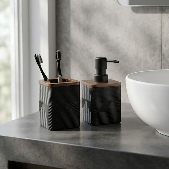 Ankor Dispenser Wooden Black Ankor Dispenser Wooden Black
