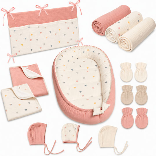 Kidizi Baby Nest Pillow Color Hearts 50x90cm Kidizi Baby Nest Pillow Color Hearts 50x90cm