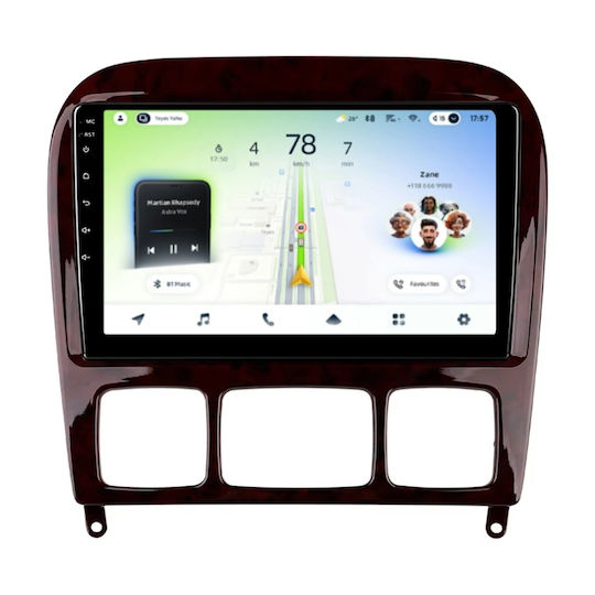 Teyes Car Audio System for Mercedes-Benz S Class 1998-2005 Bluetooth USB WiFi GPS Apple CarPlay Android Auto with 9" Touch Screen