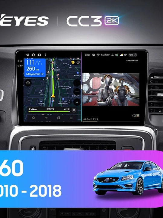 Navigație Auto Asistență AI Teyes Cc4 Pro Volvo S60 2011-2018 8+128GB 9.5" QLED Android 13 5G 7.1 DSP CarPlay