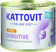 Kattovit Sensitive Υγρή Τροφή για Ενήλικες Γάτες σε Κονσέρβα με Κοτόπουλο 12x185gr