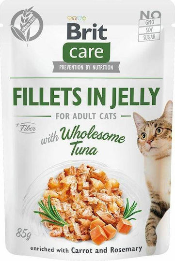 Brit Care Wet Cat Food for Adult Cats in Pouches with Tuna, Meat, Chicken and Liver 24x85gr