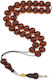 Roloi Komboloi Graven Worry Beads with 33 Beads Made of Mastic Length 35cm Honey