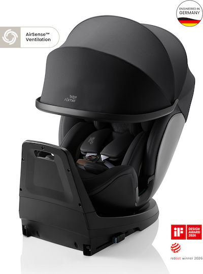 Britax Romer Swivel Grow Max Air Καθισματάκι Αυτοκινήτου i-Size με Isofix Μαύρο