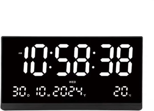 Digital White Wall Clock