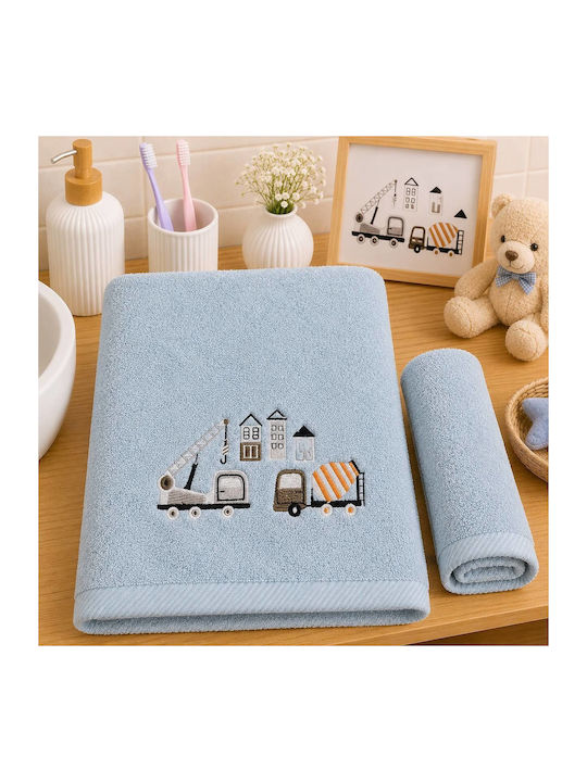 Astron Italy Set of Baby Towels 2pcs Trucks Weight 500gsm
