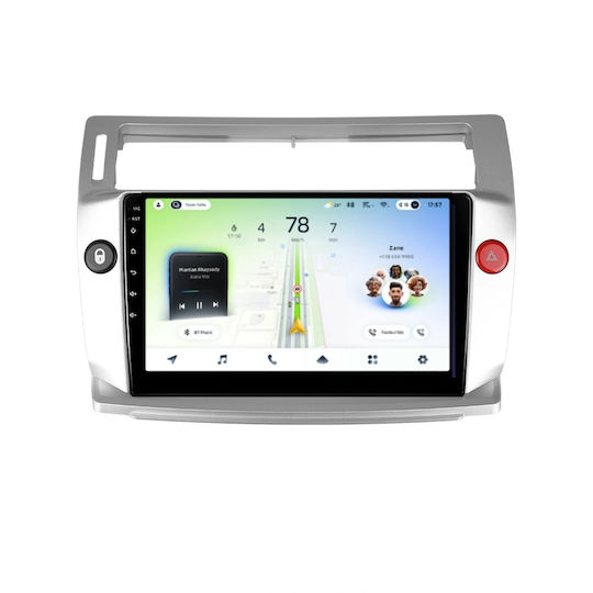 Teyes Cc4l Dts Автомобилен Навигатор Citroen C4 2004-2014 6+64GB 9" Qled Qualcomm 2GHz Android 4G Bluetooth 5.1 DSP