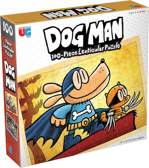 Kids Puzzle Dog Man Adventures For 6+ Years 100pcs University Games