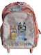 Bluey Kindergarten Trolley School Bag with Water Bottle Holder Multicolour 24 x 12 x 30cm 2026