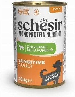 Schesir Wet Dog Food in Cans with Lamb 400gr