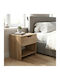 Bedside Table Mida Wooden Beige 45x40x52cm