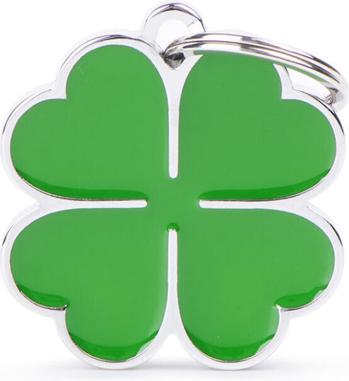 ID Tag My Family Charms Clover Shamrock Myfamily