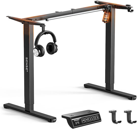 SENSE7 Nojo Collapsible Metallic Desk Base Black