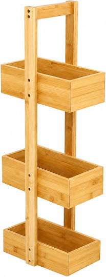 Corner Floor Bathroom Shelf Wooden 76x25x16cm Corner Floor Bathroom Shelf Wooden 76x25x16cm