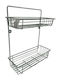 Sidirela Wall Mounted Bathroom Shelf Metallic 28x14.5x37cm Silver