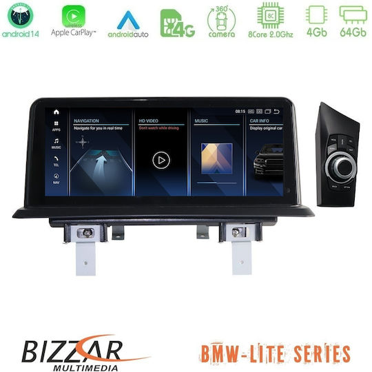 Bizzar Автомобилна Аудио Система за BMW X3 (E83) 2003 – 2010 (Bluetooth/USB/AUX/Вграден Wi-Fi/GPS/Apple CarPlay/Android Auto/CD) с Touch Screen 10.25"