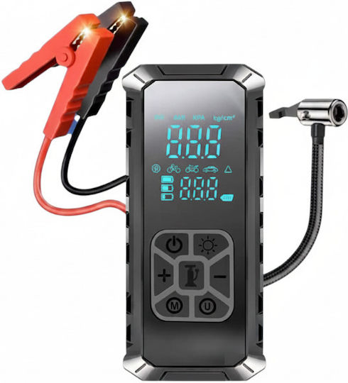 A82 Portable Car & Motorcycle Battery Jump Starter 10000mAh with Power Bank / USB / Pump / Flashlight 12V