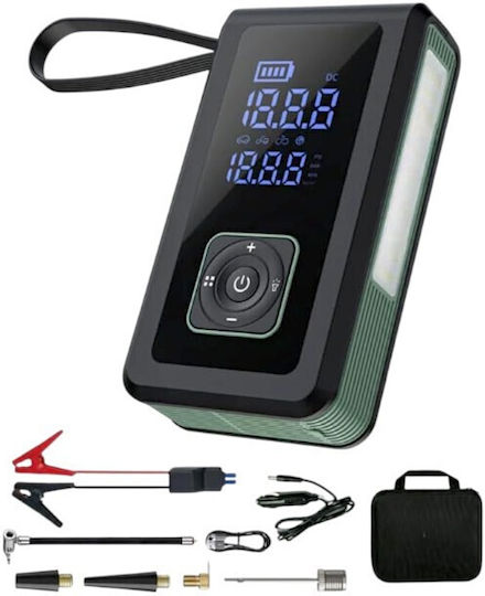 Tragbarer Batterie-Starter Auto & Motorrad 10000mAh mit Power Bank USB Pumpe Taschenlampe 12V