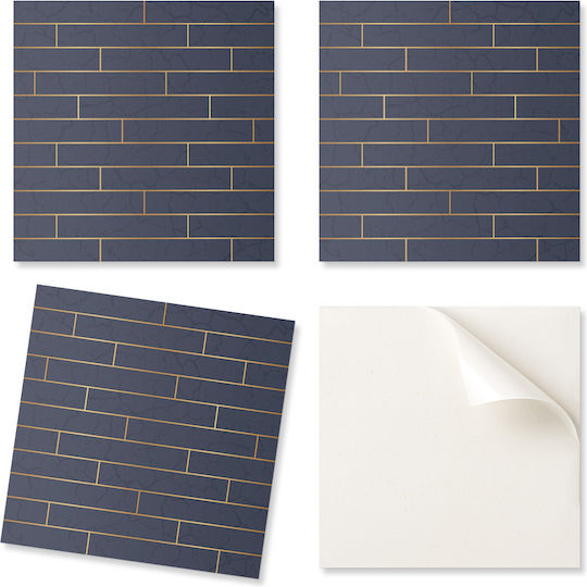 PVC Tile Set Wall Decoration Kitchen Or Bathroom Brick Texture 9x30x30 Pieces