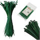 Tretytka Plastik Kabelbinder 100mmx2.5mm in Grün Farbe (1 Stück)